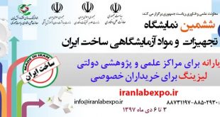 ششمین نمایشگاه تجهیزات ساخت داخل